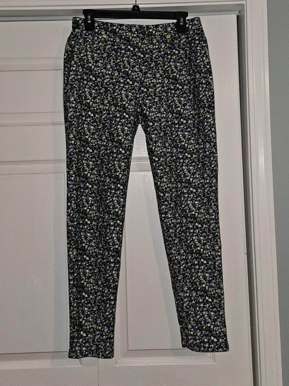 Michael Kors Multi-Color Floral Pull On Pants Size M